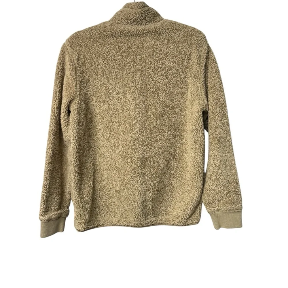 UGG Lucas Sand Sherpa Zip Up Jacket Fleece size Small